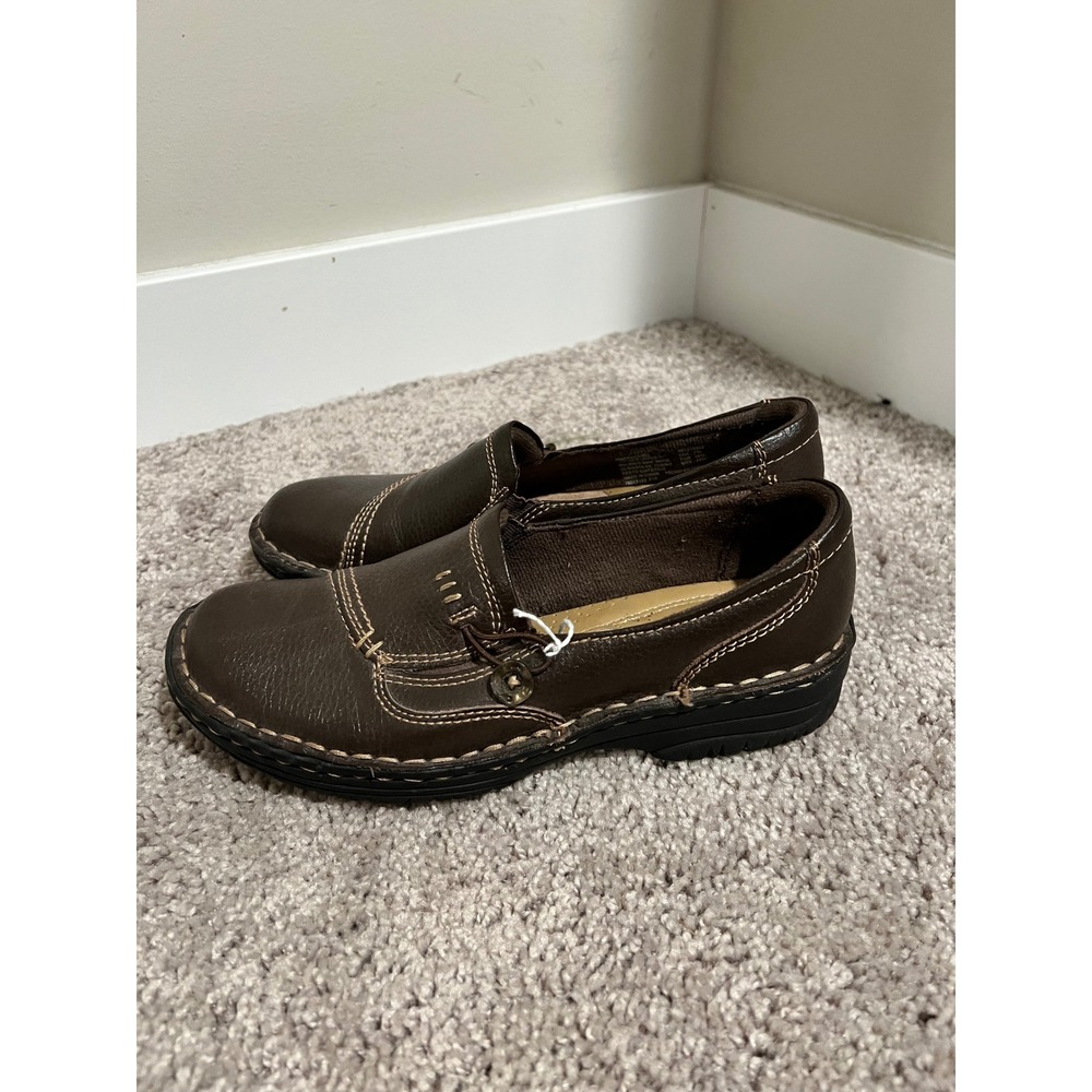 Earth Spirit Brown Leather Slip On Loafers WMES4320002 Womens 7.5 - Picture 5 of 10